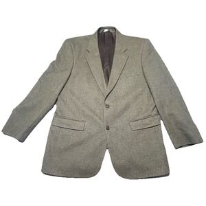 Vintage Brooks Brothers 346 100% Lambswool Blazer Sport Coat Men 44L Green Brown